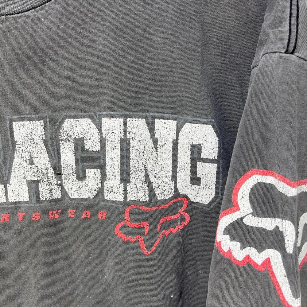 Vintage 90s Fox Racing Sun faded T Shirt XL - Picture 3 of 12